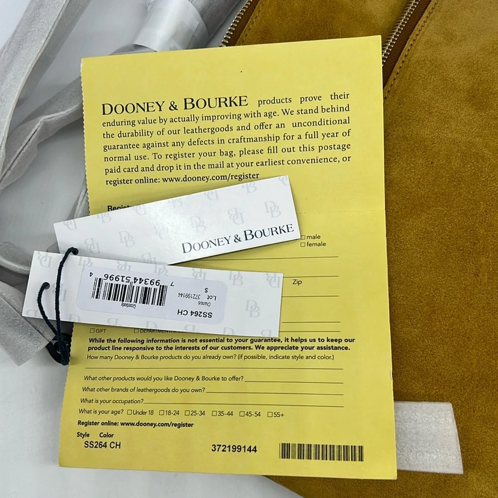 Dooney & Bourke Suede Crossbody Chamois